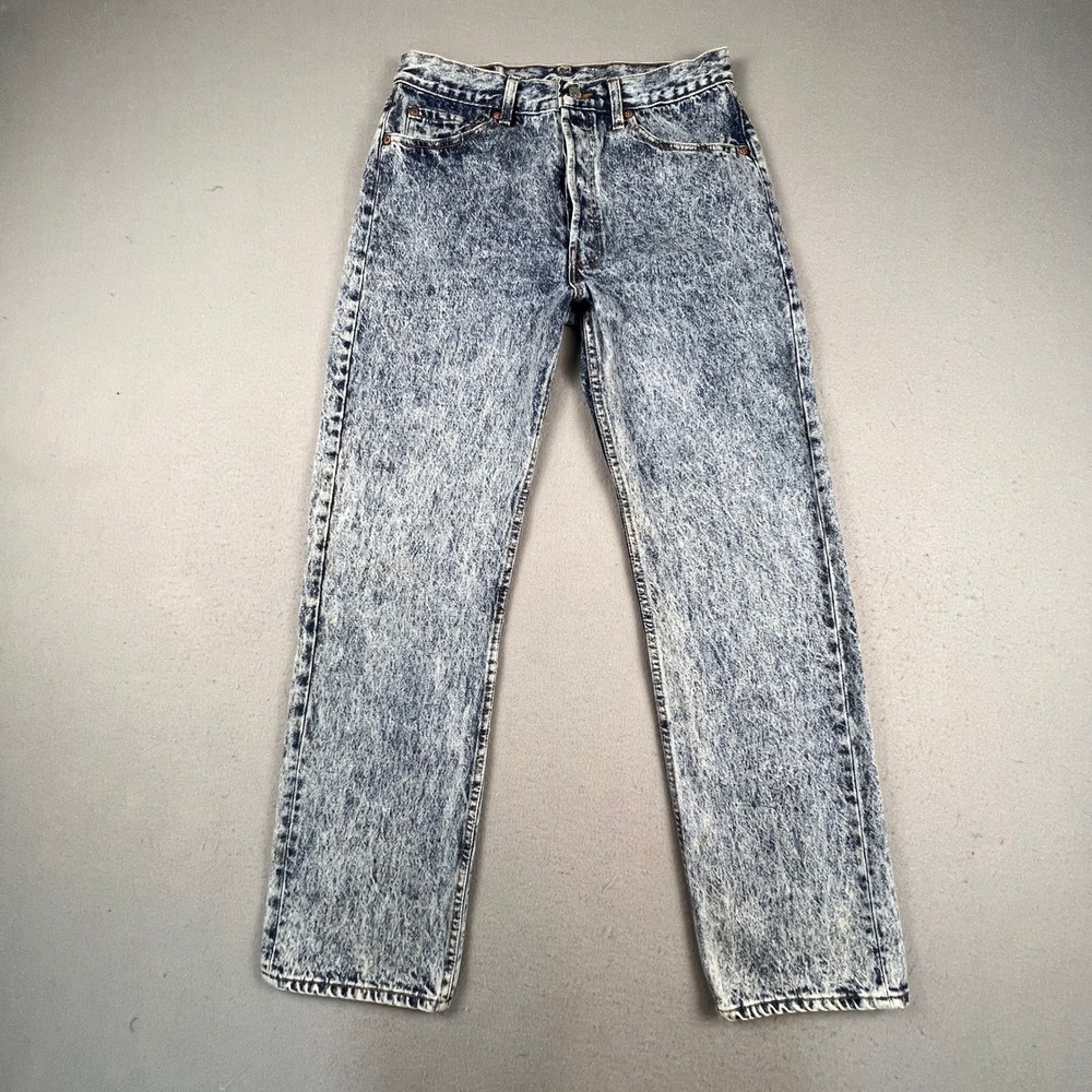 Levi's 501 Jeans Mens 34x32 Blue Acid Wash Vintage 80s Made in USA Straight Leg
